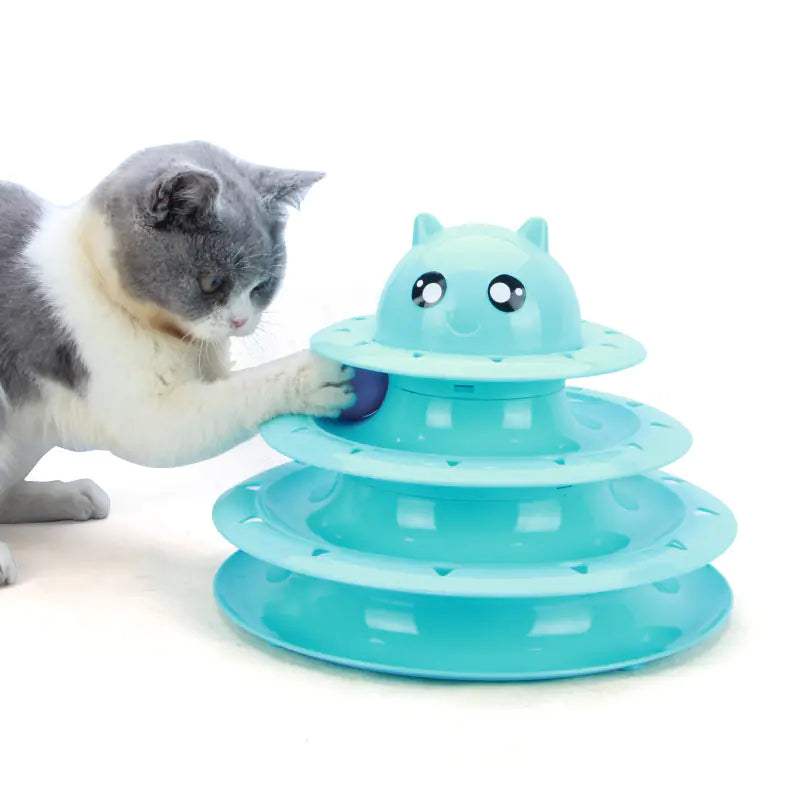 Cat Toy Tower with Spinning Ball