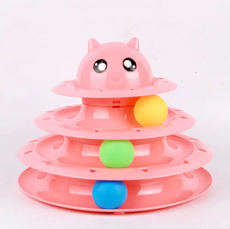 Cat Toy Tower with Spinning Ball