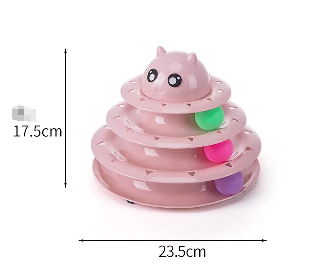 Cat Toy Tower with Spinning Ball