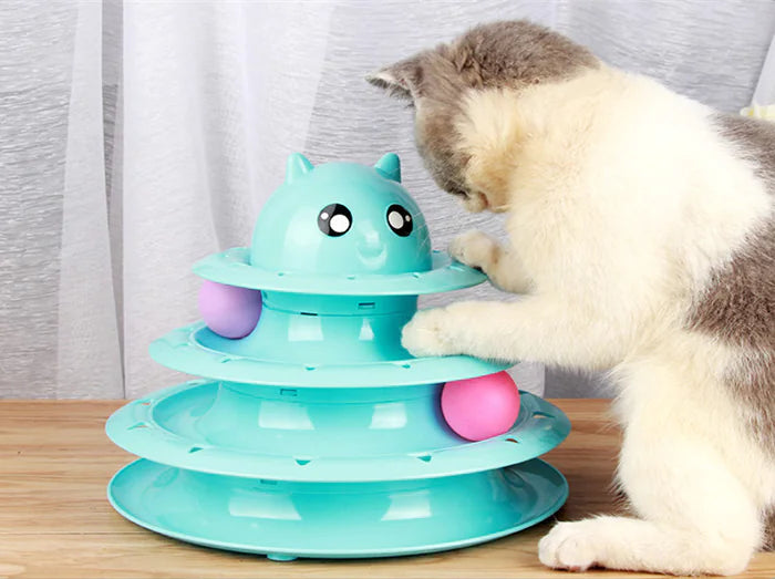 Cat Toy Tower with Spinning Ball