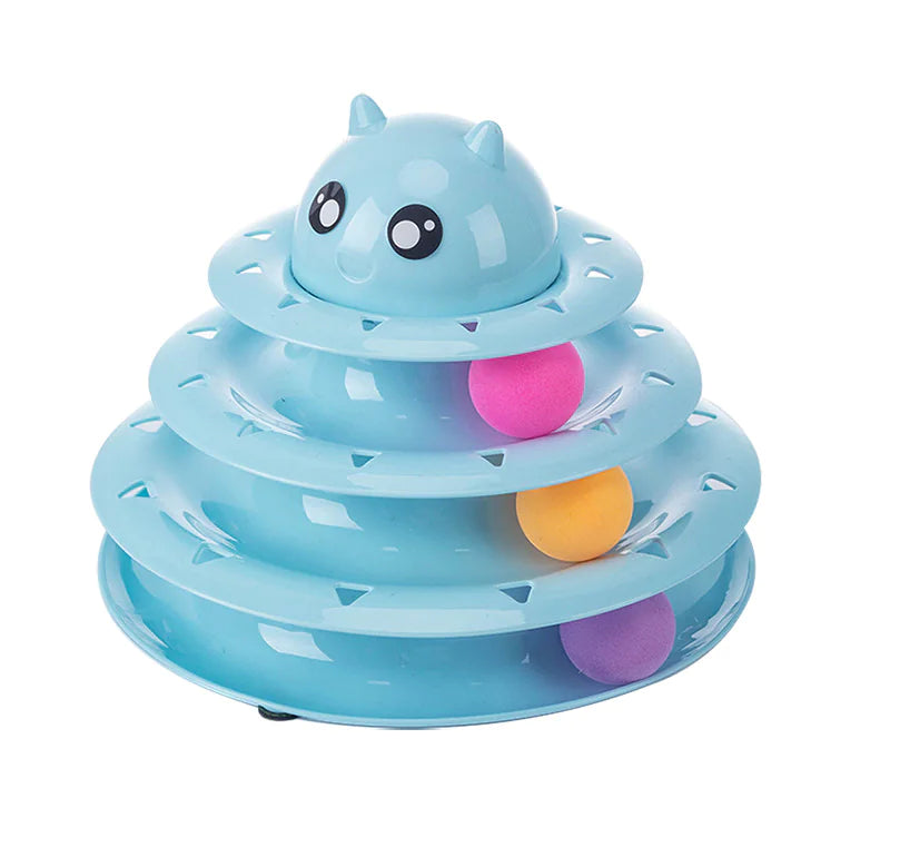 Cat Toy Tower with Spinning Ball